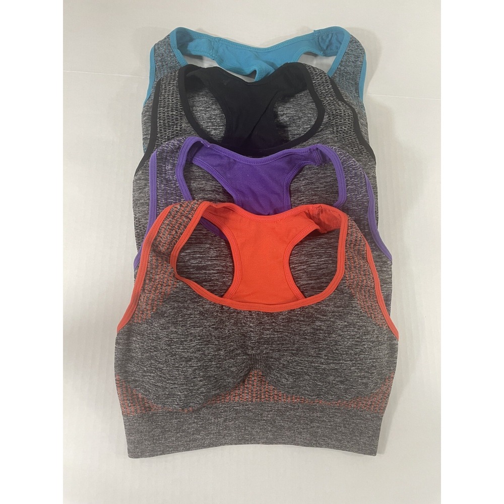 Women's Seamless Sports‎ Bra Medium Impact Pocket Yoga Bras Sz S